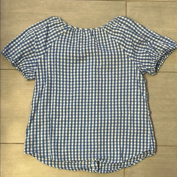 Old Navy blue and white gingham top - Picture 3 of 10
